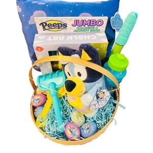 Bluey adorable Easter bundle includes plush,water bottle ,bubble wand and bubble